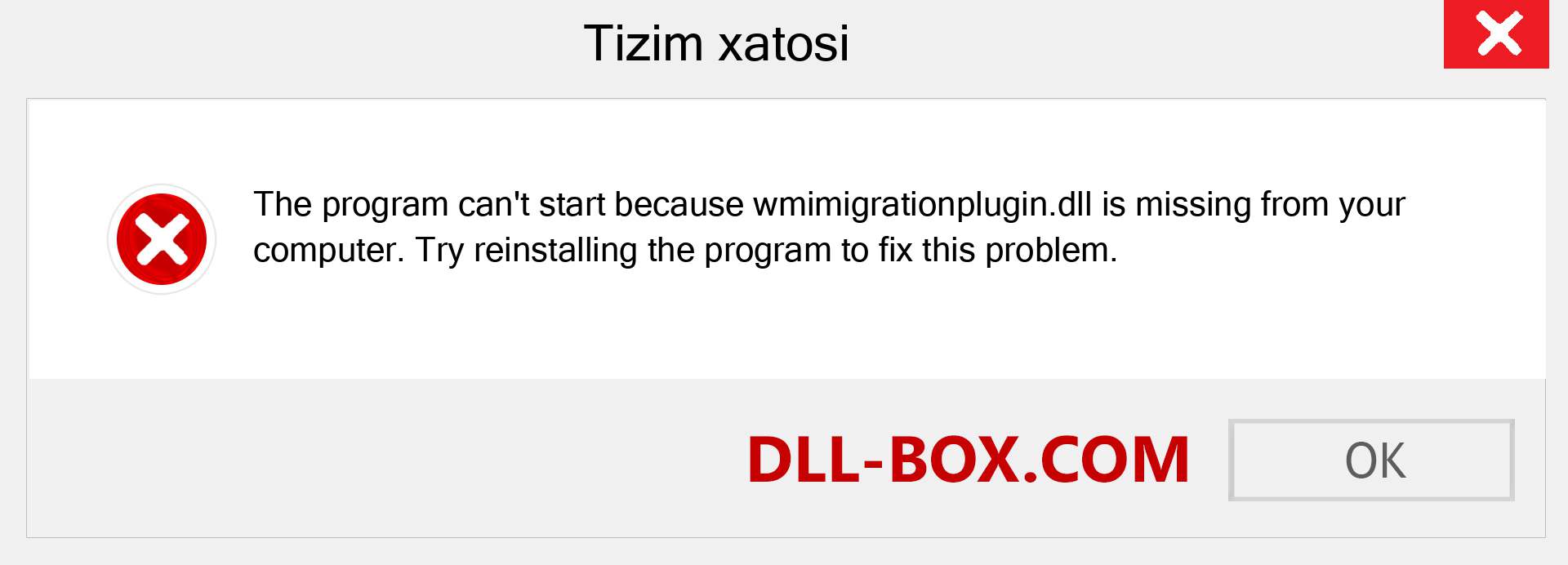 wmimigrationplugin.dll fayli yo'qolganmi?. Windows 7, 8, 10 uchun yuklab olish - Windowsda wmimigrationplugin dll etishmayotgan xatoni tuzating, rasmlar, rasmlar